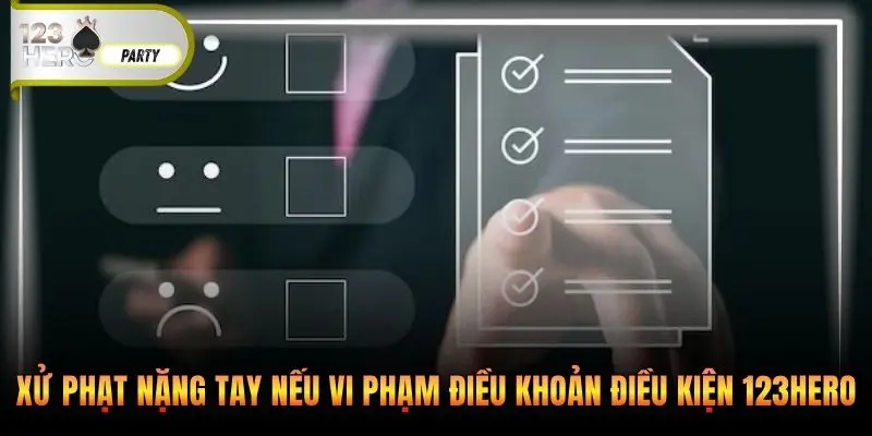 Xử phạt nặng tay nếu vi phạm điều khoản điều kiện 123Hero