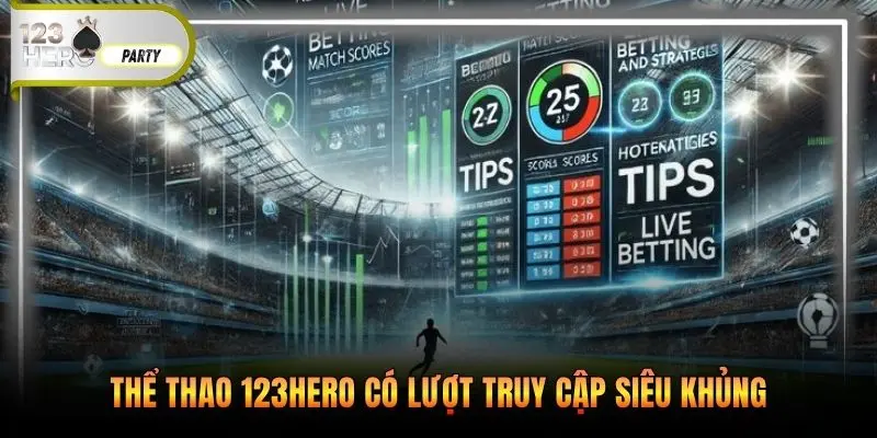 Thể thao 123Hero có lượt truy cập siêu khủng